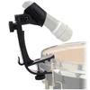 Drum Microphone Clips Adjustable Plastic Shockproof Drum Mic Holder Practical Rim Mount Clamp Holder (1 Pair, Black) cy