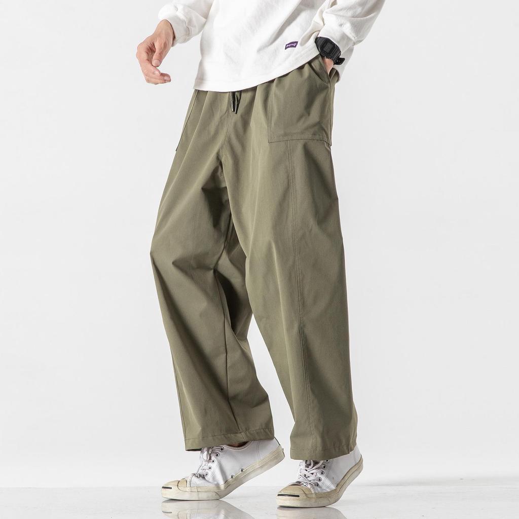 2025 Summer Japanese Style Plus Size Casual Harem Pants - Wide Leg, Solid Color
