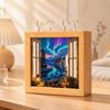 DIY Puzzle Lamp with Removable Acrylic Panel, Soft Warm LED Lighting, Touch Control, USB Power and Natural Wood Frame