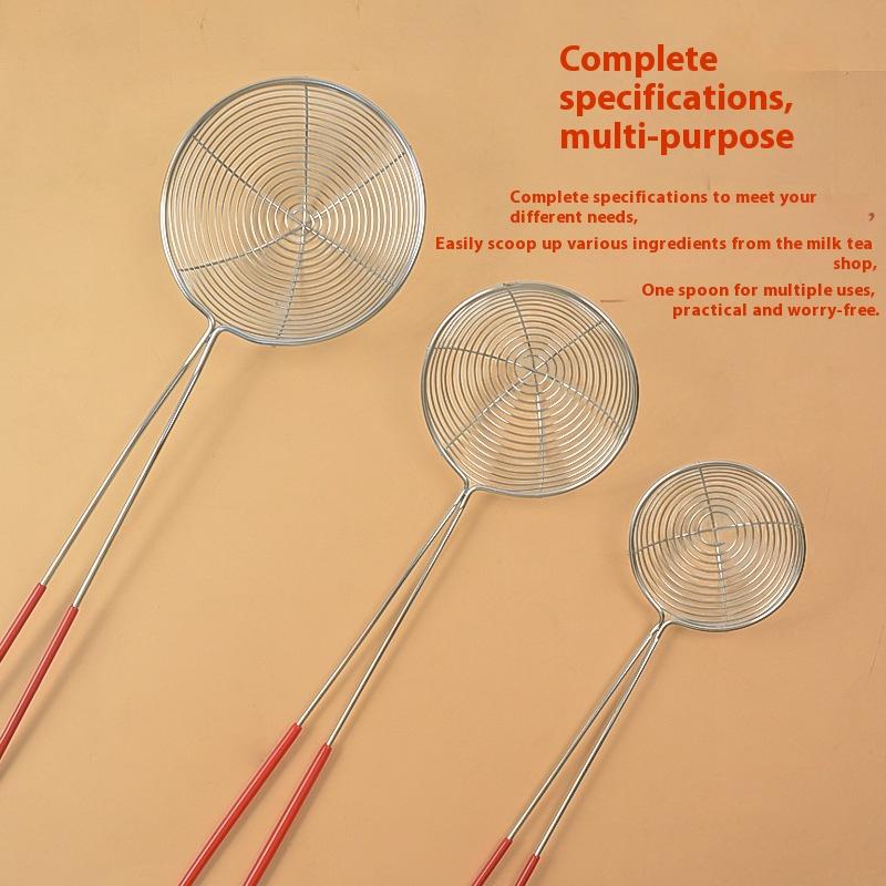 Tapioca Pearl Scooper Pearl Strainer Boba Strainer Stainless Steel Milktea Supplies Steel Kitchen Hanging Utensil