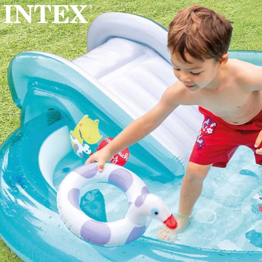 INTEX Gator Play Center Pool, Round, Multicolor, 201 x 170 x 84 cm (Official Japanese Product) 57165