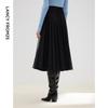 Langzi High-Waisted Mesh A-Line Midi Skirt