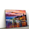 World Famous Street Scenery Canvas s Night Scene Canvas Picture European Oil  Print for Living Room Wall Decor
