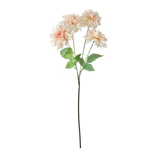 Artificial Dahlia Flowers with Stem 4-Head Blooms Realistic Faux Silk Flower for Vase Wedding