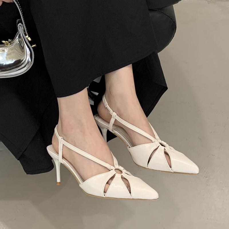

Clothing top women s sandals commuter new bow willow spike stiletto bag head empty pointed high heels 35 білий