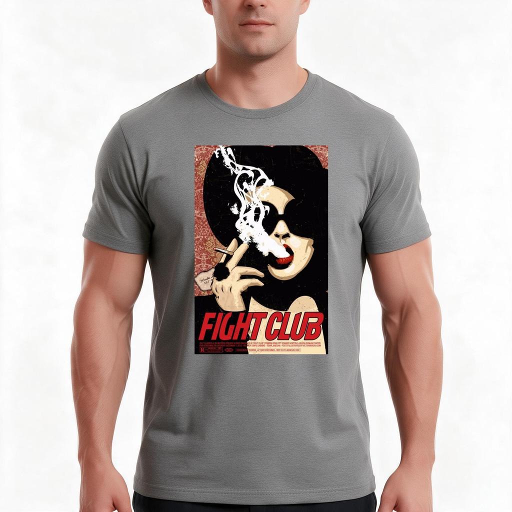 Marla Singer Fight Club Poster Tshirt Summer Casual Cotton Tee Oversized Streetwear Tops Vintage Graphic Print 100 Cotton