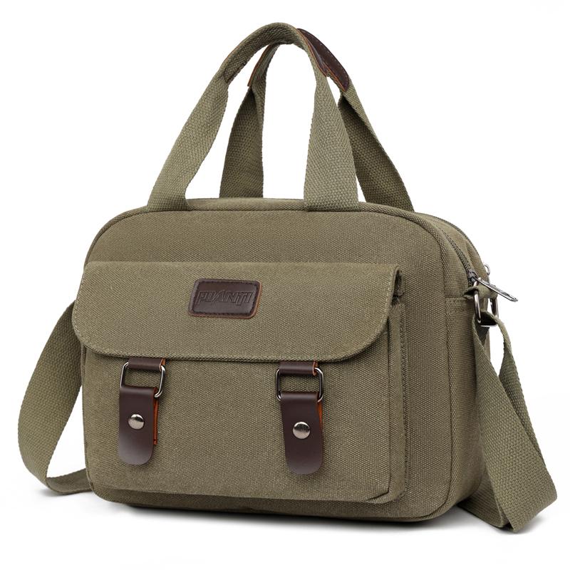 Retro Canvas Messenger Bag for Men – Oversized Crossbody Sling with Anti-Theft Pocket, Perfect for Business Trips & Hiking