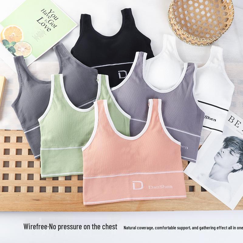 Podprsenka D-košíček s hlubokými zády ve tvaru U, bezešvá, bez kostic, sportovní na jógu