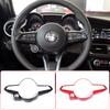 For Alfa Romeo Giulia Stelvio - ABS Carbon Fiber Car Steering Wheel Decorative Frame Sticker Car Interior Accessories