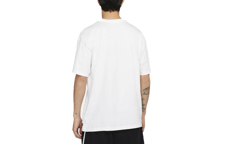 Nike T Shirts Men's White Crew Neck Moderate Straight Fit DC7818-100