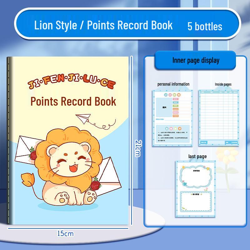 Children's Cute Reading Reward Stamp Book: Cartoon Points Card for Wish Redemption