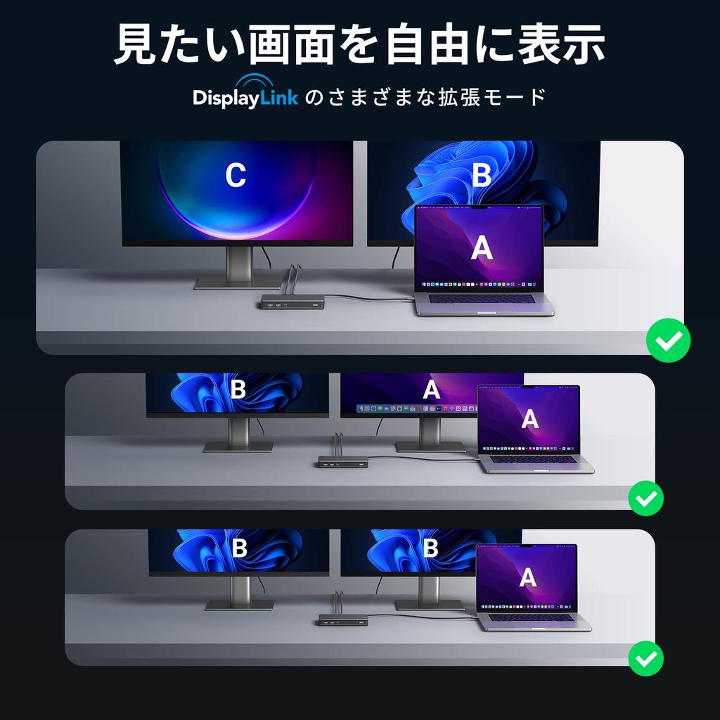 UGREEN Revodok Pro 209 Docking Station with 10 Gbps Data 2 HDMI 2 DP 1 Gbps RJ45 and 100W PD Fast Charging Port for MacBook Air and Galaxy S20 Devices
