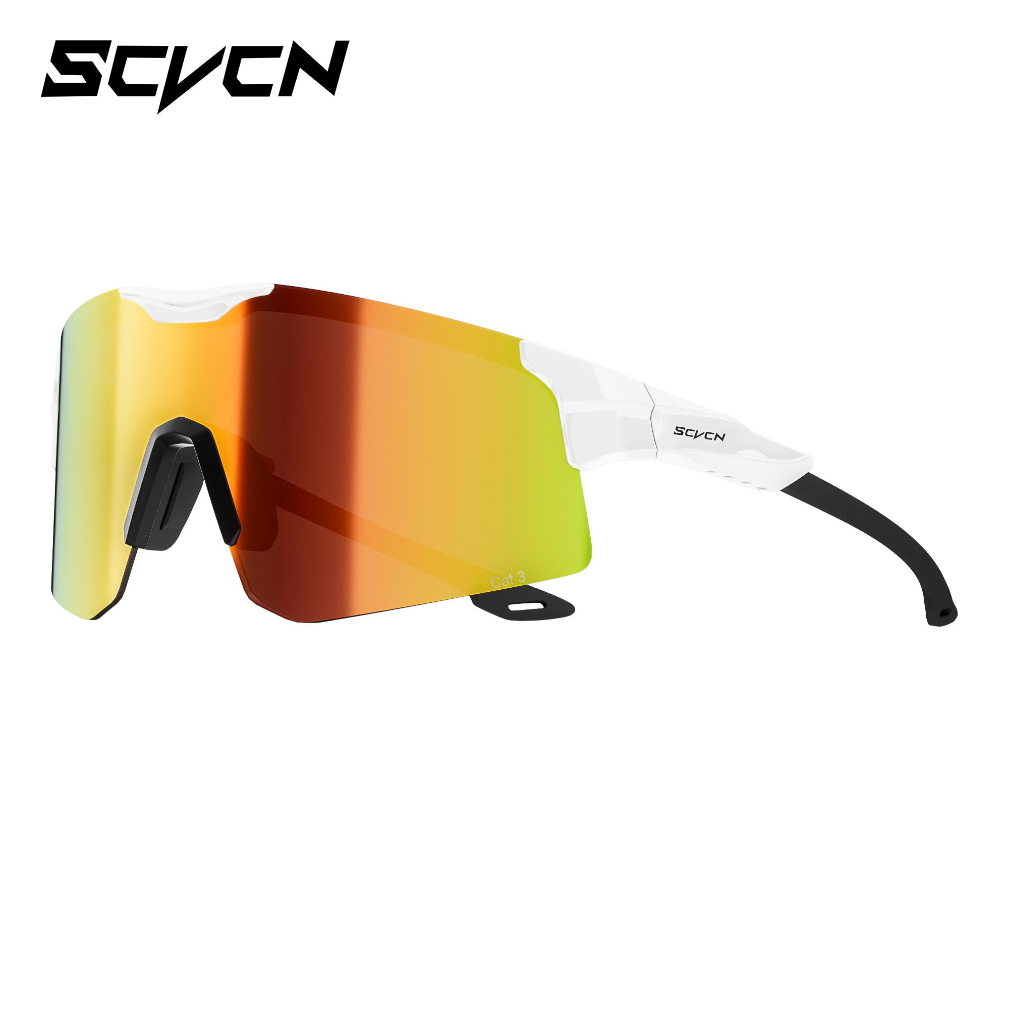 

SCVCN Polarized Sports Sunglasses Cycling Glasses MTB Riding Speed Skating UV400 Fishing Goggles Man Woman Bike Bicycle Eyewear 1lens