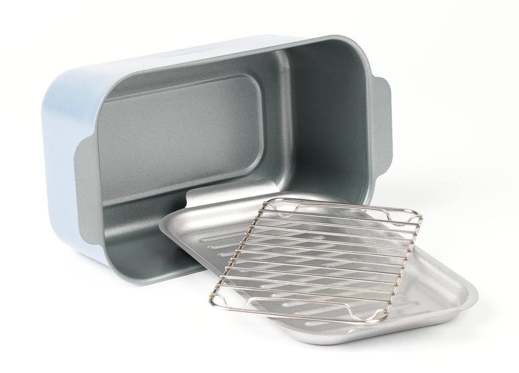 Rectangular Tempura Pot, Square Shape, IH & Gas Stove Compatible, Iron, with Tray and Rack, Safe Deep Fryer, Square Tempura Pot (Green), Inner Dimensi