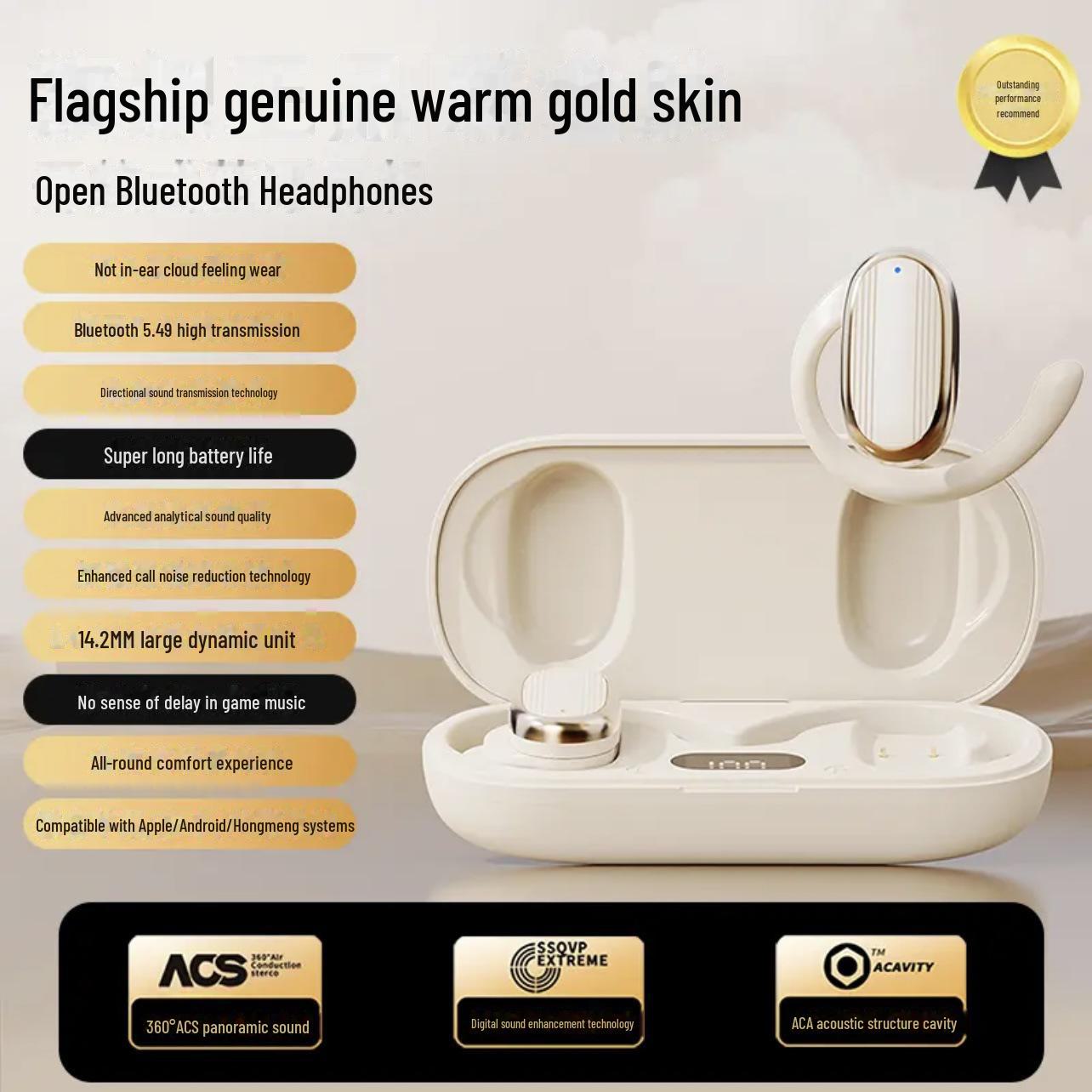 

Беспроводная Bluetooth-гарнитура Cloud Sense OWS 2024 года: Шумоподавление, Открытое ухо, Звук HIFI, Высокое качество звука