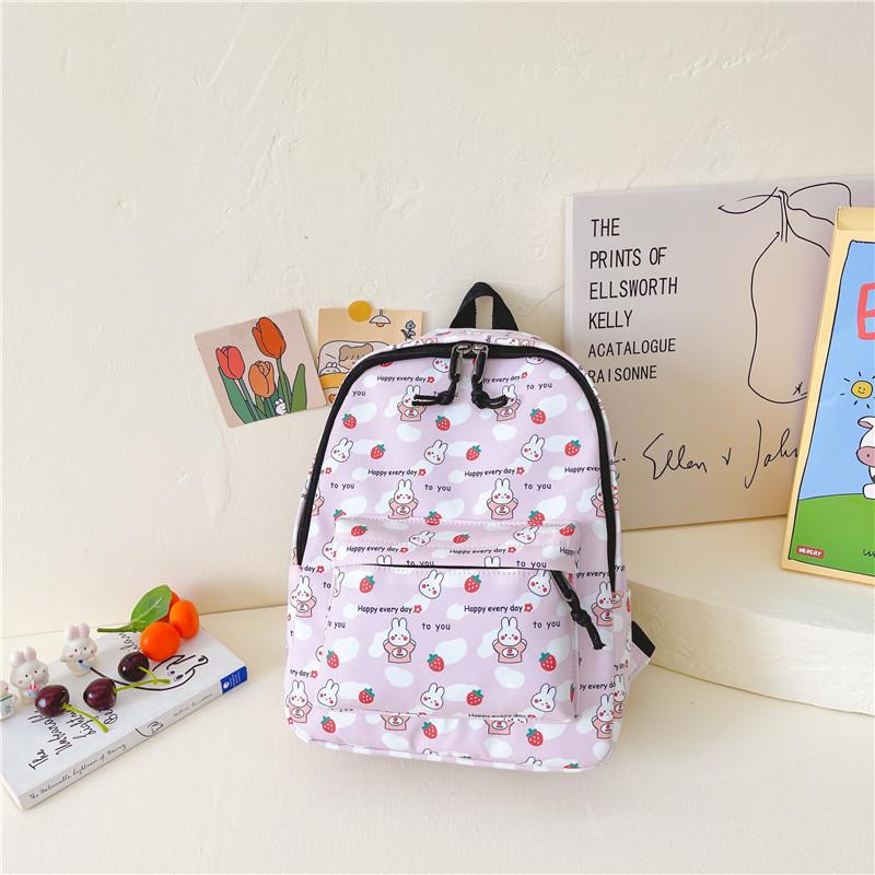 

Charming Cartoon Bunny Backpack For Boys And Girls Featuring Convenient Dual Shoulder Straps світло-фіолетового кольору