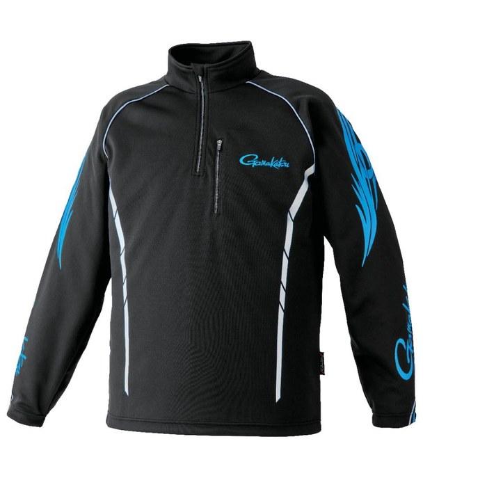 Gamakatsu 2-Way Warm Zip Shirt GM3766 Black x Blue 5L
