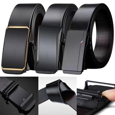 Men Belts Automatic Buckle Belt Genune PU Leather High Quality Belts For Men Leather Strap Casual Buises for Jeans