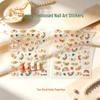 Korean INS Style 3D Embossed Dopamine Flower Nail Art Stickers