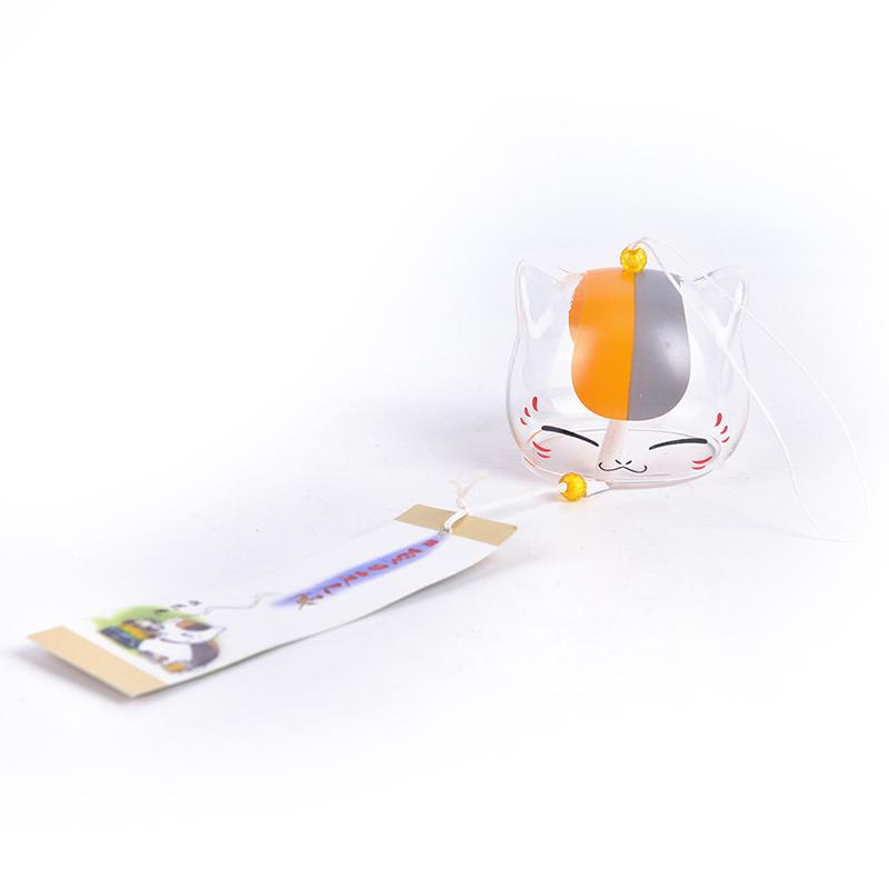 1Pc szklany wzór kota dzwonek wietrzny japoński dom ogród wiszący wystrój