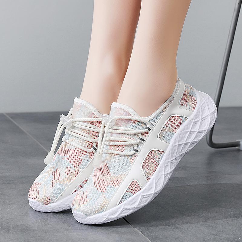 Fashion Ladies Chunky Sneakers 2025 Breathable Women Sneakers Platform Flat Shoes Casual Trainers Stylish Comfortable Student Girl Pink