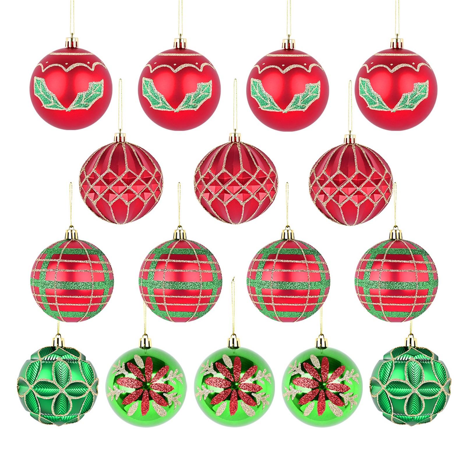 

Electroplated Special Shaped Christmas Ball Decorative Pendant Set 16 Pcs, Christmas Atmosphere Pendant Gift Box One Size
