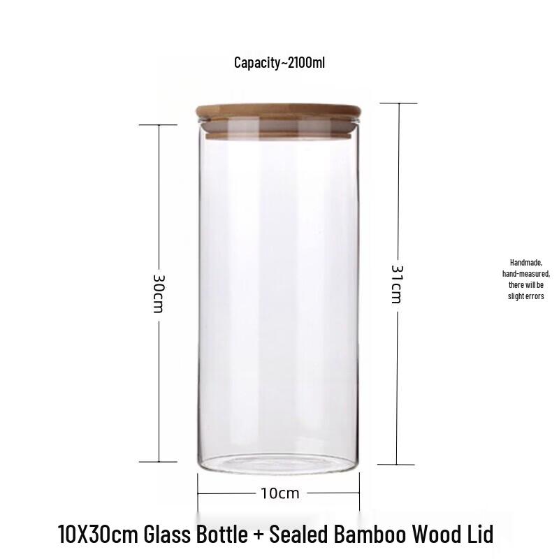 Glass Storage Jars with Bamboo Lids