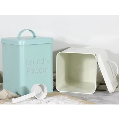 Kwueiit Laundry Powder Storage Box Container, Detergent Ball Storage, Powder Storage Case, Tin Box, Laundry Detergent Container, Laundry Detergent Bal