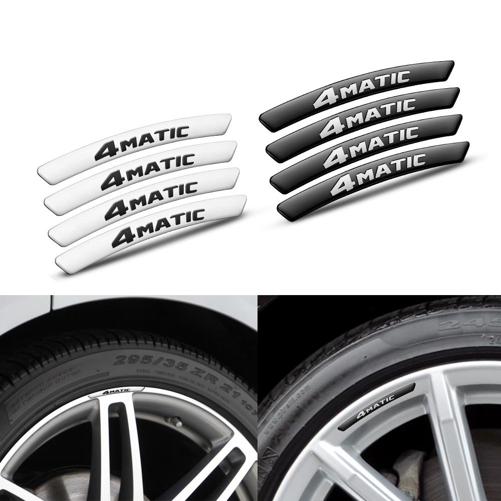 For AMG Wheel Eyebrow Sticker 4 Uds Brabus Cube Sticker AMG Tire Embellishment for Mercedes Benz Brabus 4MATIC W212 W205 W463 A/B/C/E/S/G