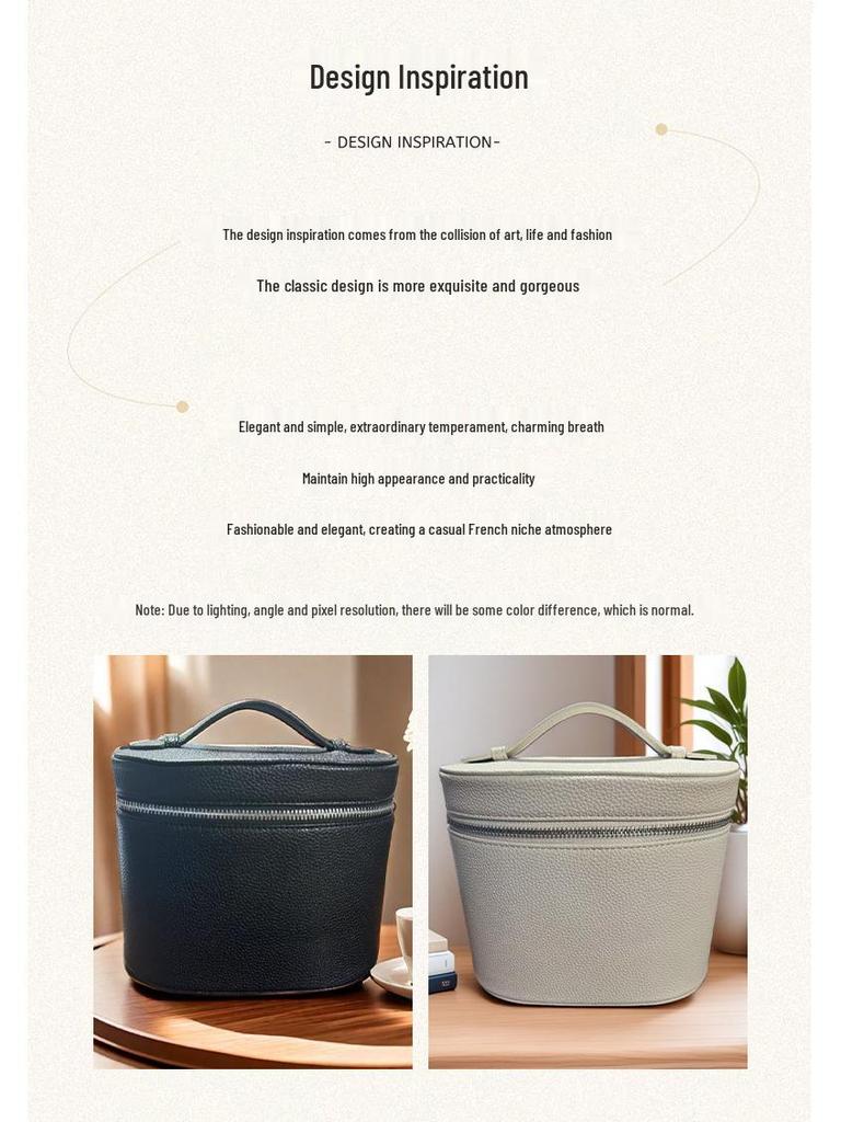 New Double Zipper Waterproof PU Leather Toiletry & Makeup Bag: Large-Capacity Travel Organizer for Cosmetics & Skincare