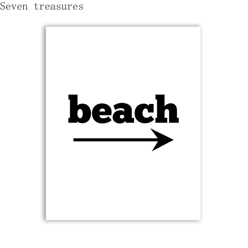 

Black and White Beach landscape Canvas Painting Palm Trees Home Living Room Wall Decoration Posters And Prints Wall Pictures 21X30cm No Frame