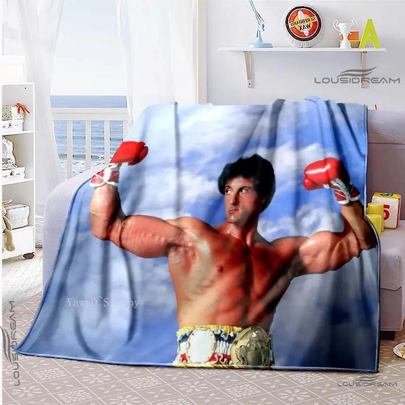 The Champion of Boxing 3D Printed Blanket Rock-y Character Blanket for Fans Bedding Bedspread Sofa Air Condition Warming Cover