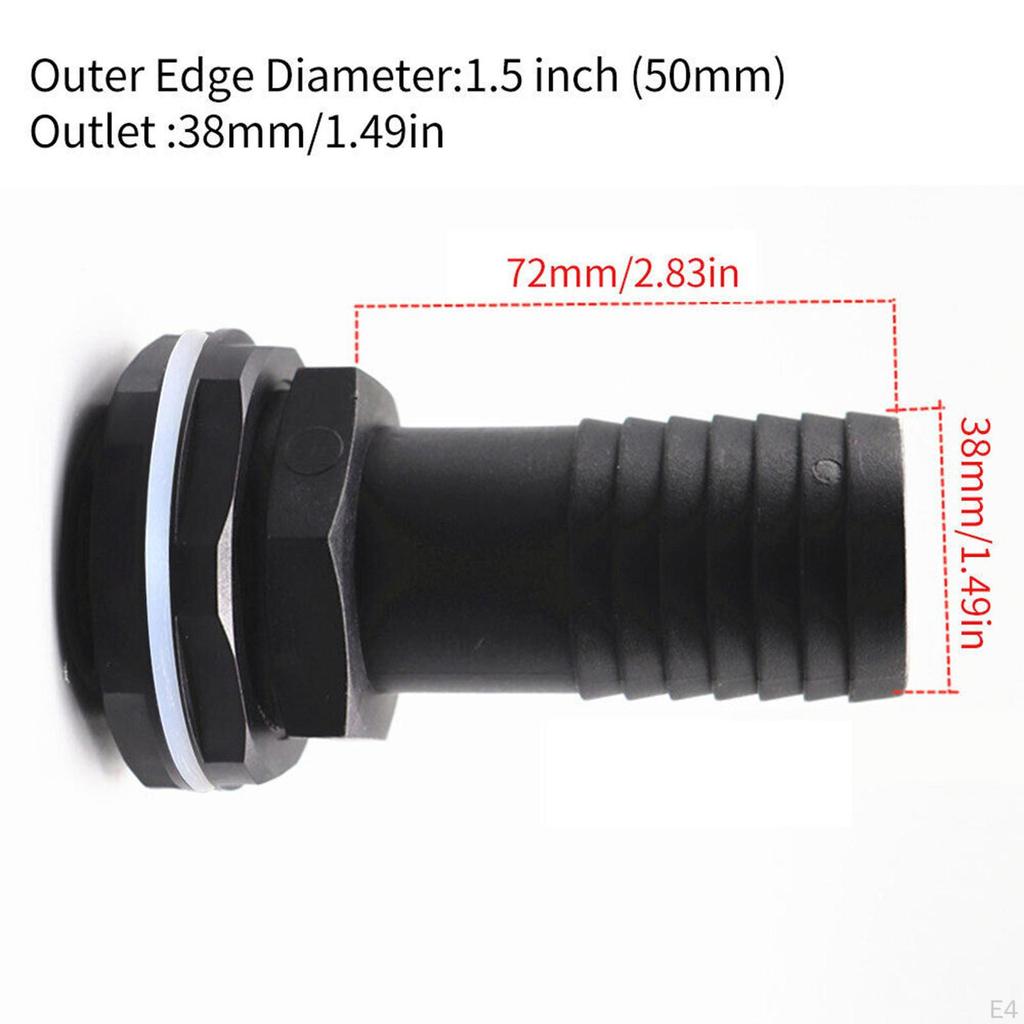 Barrel Channel Hose Nozzle, Opening for Tank Overflow, Attachment, Thick IBC Channel, Rain
