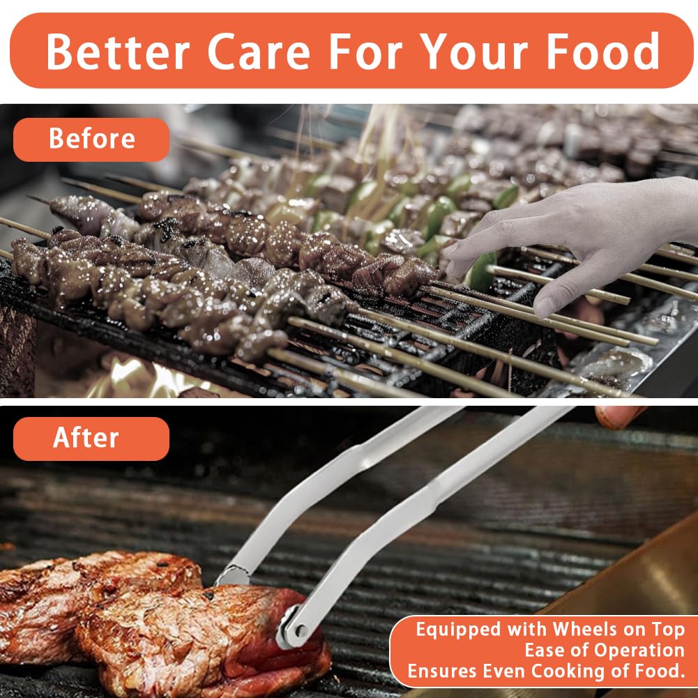 1Stainless Steel Multifunctional Tongs Bread Tongs Tongs Ideal For Barbecuing Baking Camping Durable Kitchen Restaurant Home Use