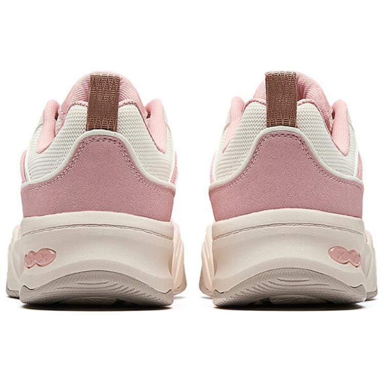 Anta Cream Bag Trendy Casual Non-Slip Wear-Resistant Low-Top Skate Shoes Women sneaker White Pink 122528036-2