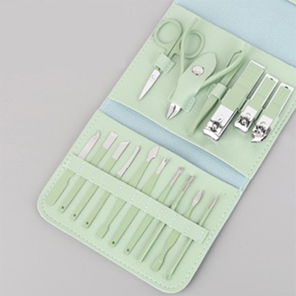 16-teiliges Maniküre-Set aus Kohlenstoffstahl Professionelle Nagelknipser Augenbrauenscheren Nagelhautzangen Pediküre-Set