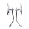 Broad View Retro Style Motorcycle Rearview Mirrors with Easy Installation and Broad View for Safe Commuting Easy Mounting