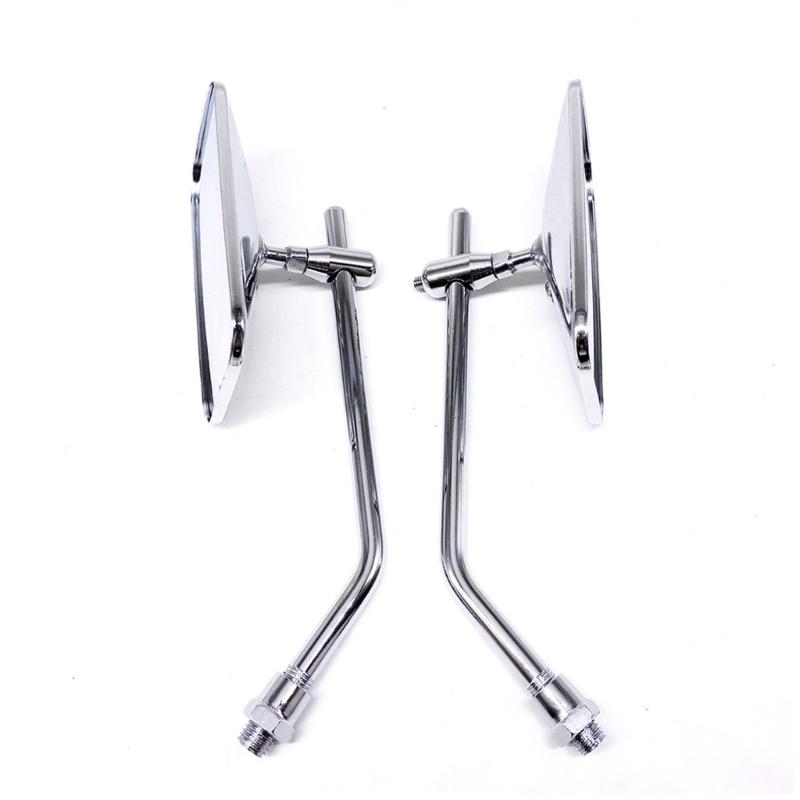 Broad View Retro Style Motorcycle Rearview Mirrors with Easy Installation and Broad View for Safe Commuting Easy Mounting