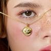 Love Flower Album Pendant Square Opening And Closing Necklace Niche Design Opening And Closing Love Pendant Collarbone Chain