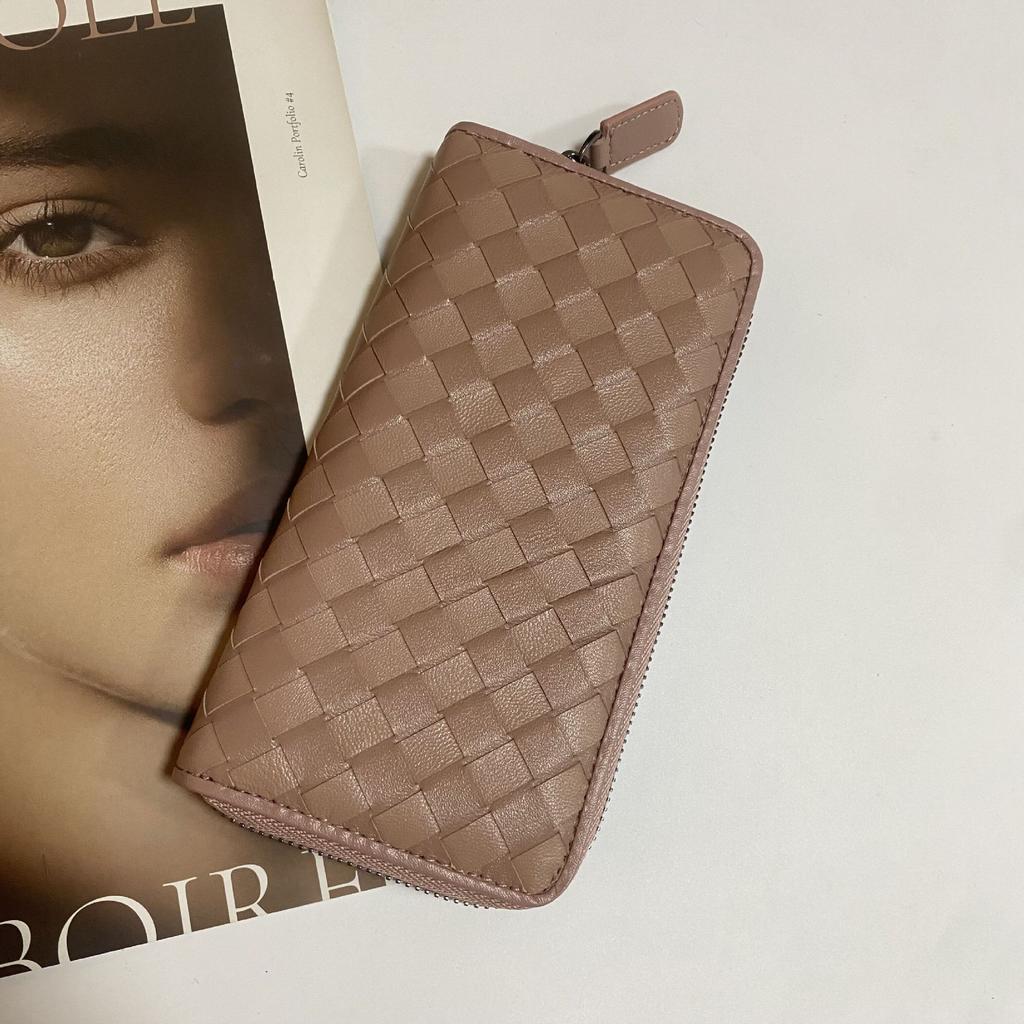 New Style Money Wallet Same Style Zero Money Envelope Small Sheepskin Real Leather Card Bag Document Card Bag Women's Card Bag Long Style