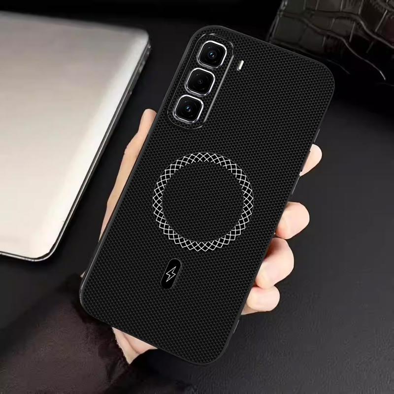 Biruiqu Infinix Hot 50 4G New Ultra-thin Magnetic Leather Shock-absorbing Protective Phone Case