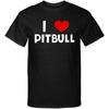 I Love Pitbull I Heart Pitbull Premium Fashion Graphic Tee Shirt