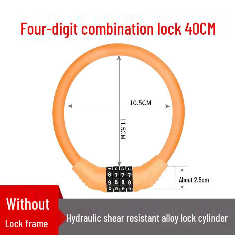 Anti-Theft Bicycle and Electric Bike Cable Lock - Combination Lock for Mountain and Battery Cars.