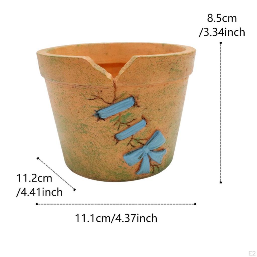 Resin Flower Pot, Plant Container, Centerpiece Unique, Ornament, Garden Decoration Holder