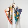 Versatile Printed Lightweight Breathable Women Square Neck Scarf For Spring Summer