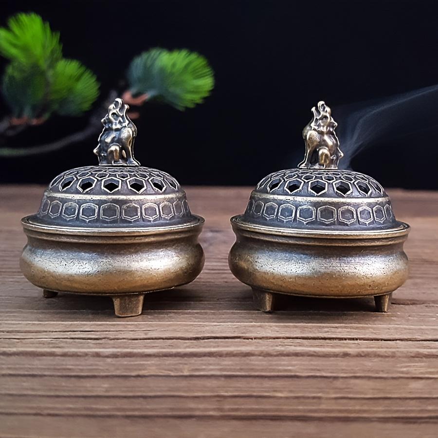 1pc, Elegant Metal Wolf Incense Burner - Zen Meditation & Yoga Decor, Unisex Home & Outdoor Diffuser (Without Incense)