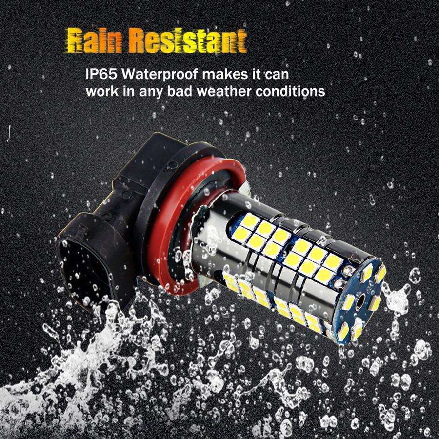 2pc H11/H8/H9 White High Power LED H11 Low Beam Headlight +2pc  H11 H8 Fog Light Bulbs Conversion Kit