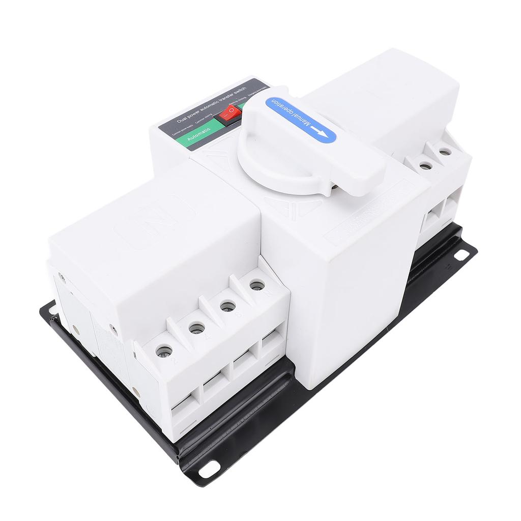 Double Power Automatic Transfer   AC400V ATS 4P 63A Generator Changeover   Manual Transfer   for Home Flame Retardant PC Material