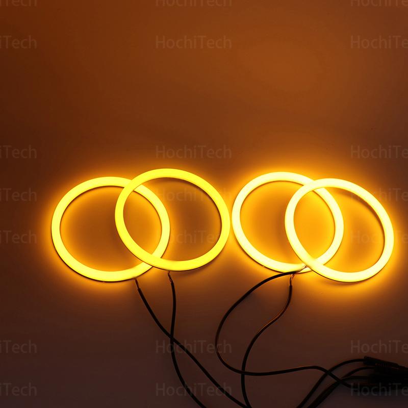 For BMW 7 Series F01 F02 F03 F04 730d 740d 740i 750i 760i 2008-2012 SMD cotton light LED angel eyes white and yellow DRL kit
