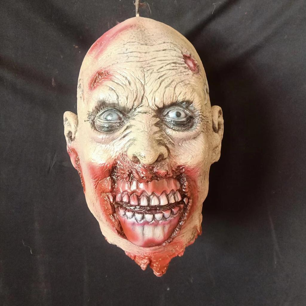 Halloween long-tongue mask doll, bar, haunted house, escape room decoration, event atmosphere props
